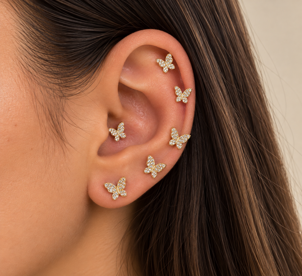 ORECCHINO set butterfly